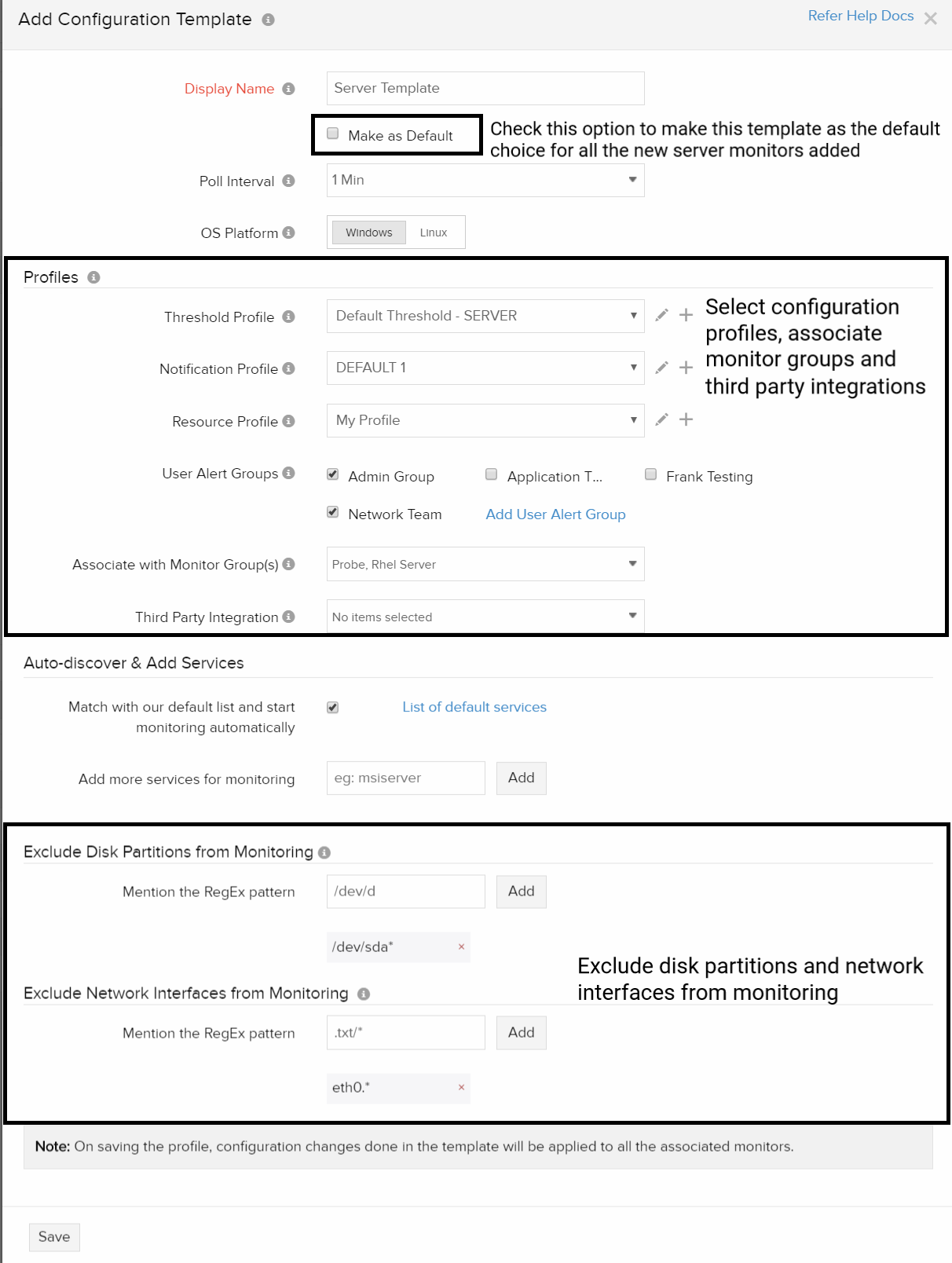 Server Monitor | Online Help Site24x7