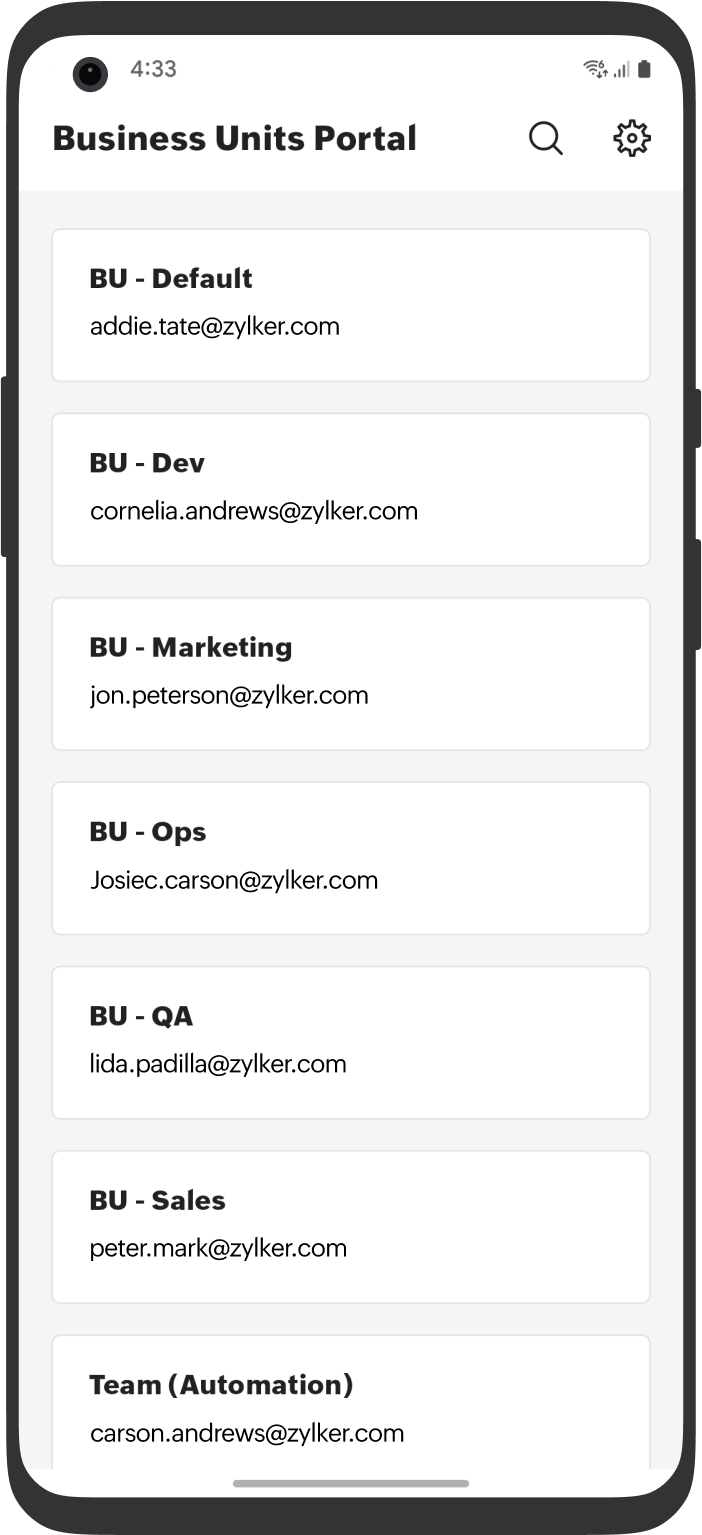 Android BU Dashboard Android BU Dashboard