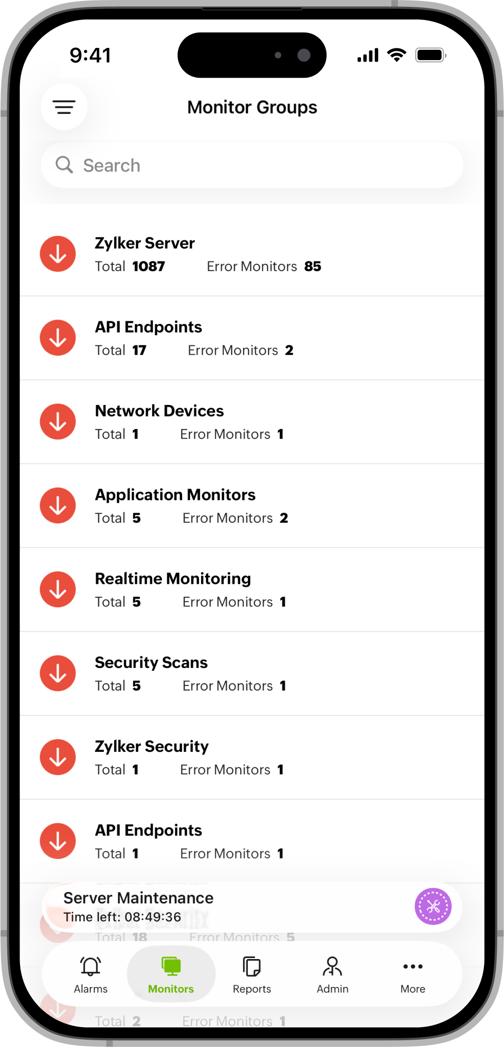 Monitor Groups iOS Monitor Groups iOS