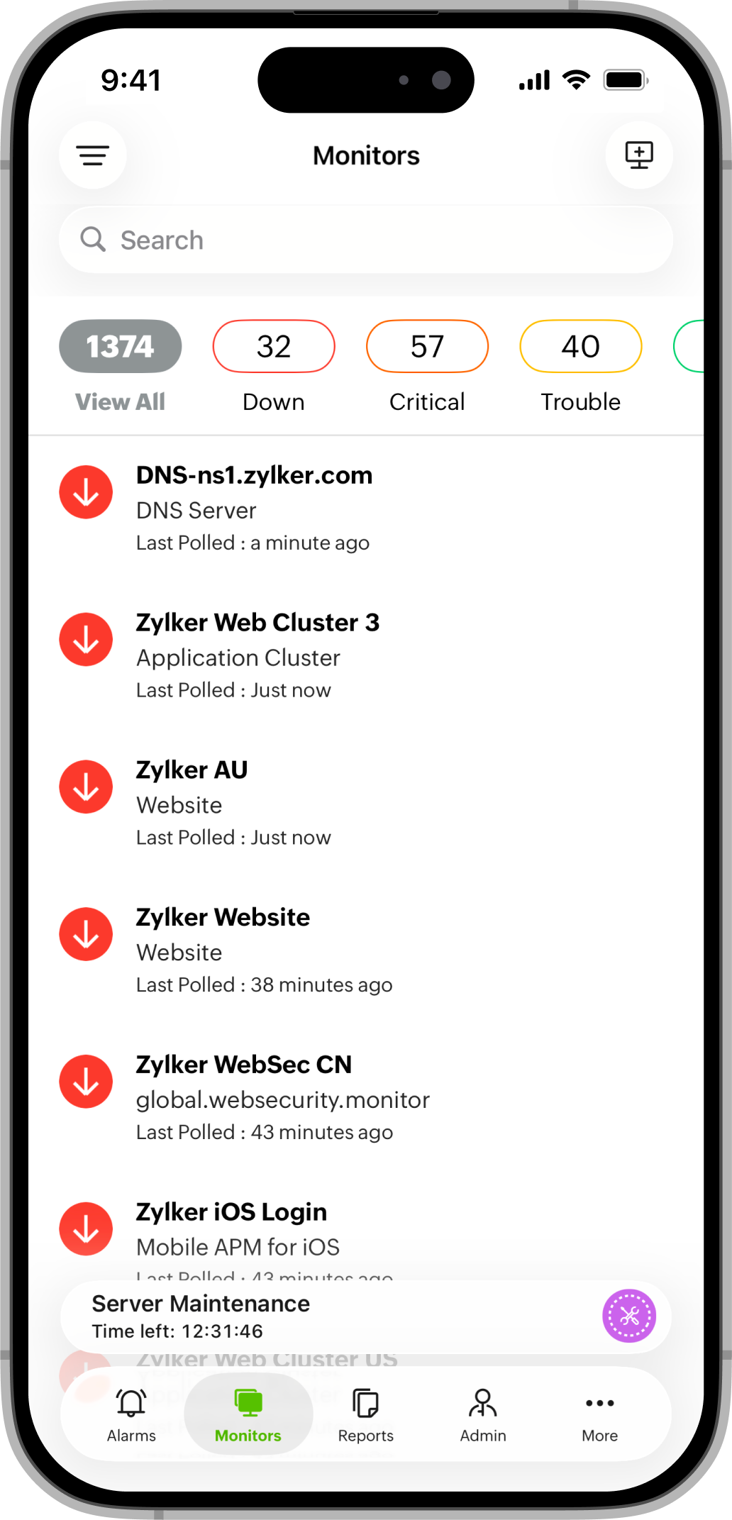 Monitors - iOS Monitors - iOS
