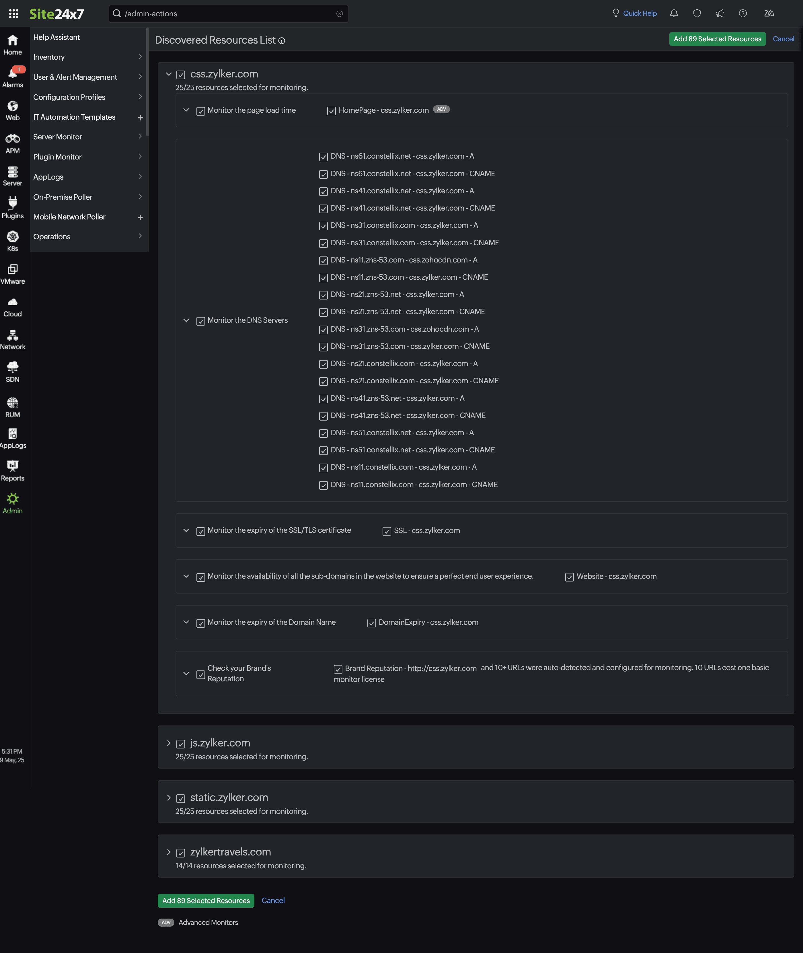 resources_list Resources list screenshot