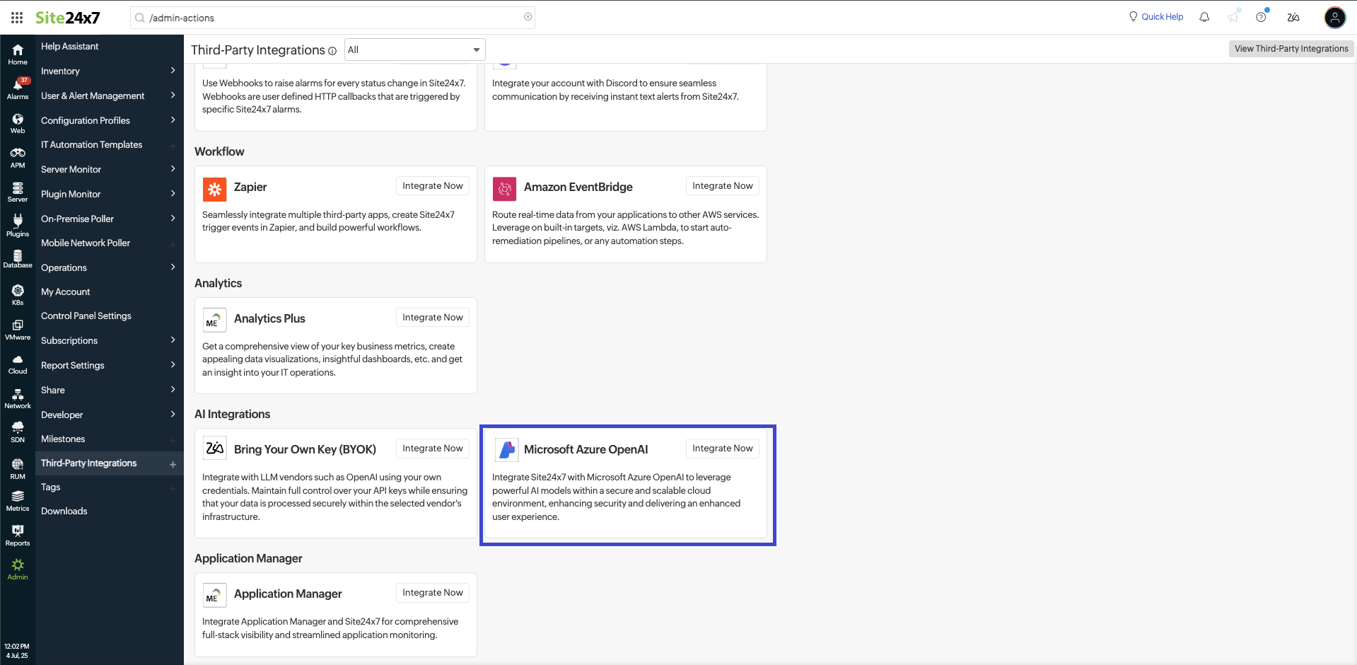Microsoft Azure AI Integration Microsoft Azure AI Integration