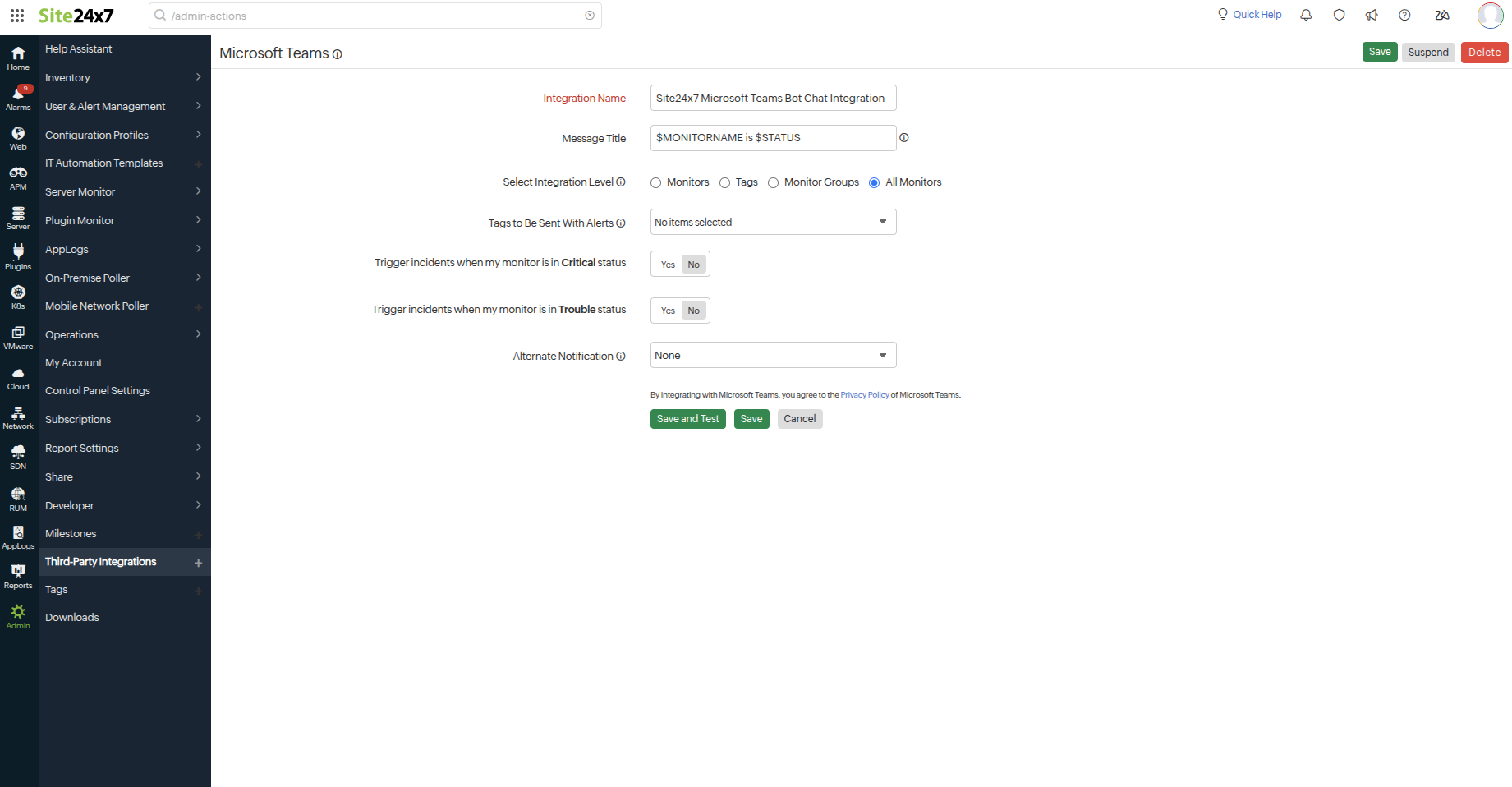 MS Integration Page MS Integration Page